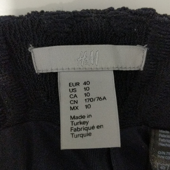 H&M Knee Length Lined Dark Navy Skirt - Picture 5 of 6